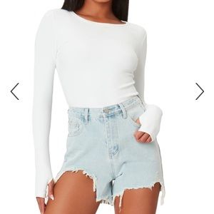 The Kript Denim Light Wash Shorts